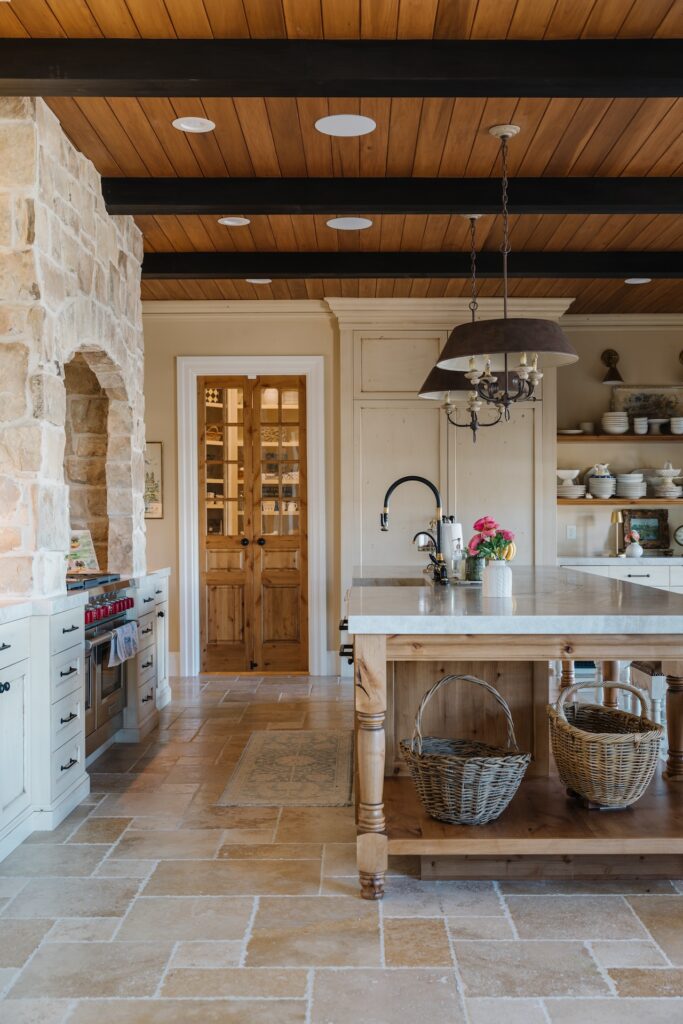 traditional kitchen with custom cabinetry
